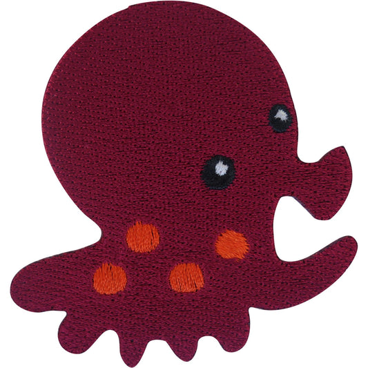 Squid Octopus Patch Iron Sew On Clothes Sea Life Animal Fish Embroidered Badge