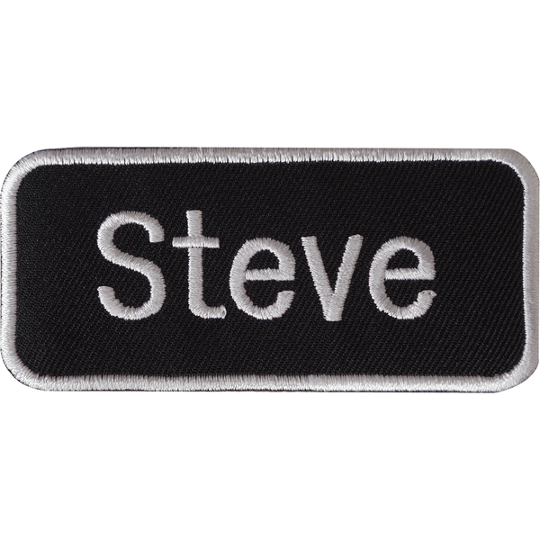 Steve Iron On Patch Sew On Clothes T Shirt Jacket Bag Name Tag Embroidered Badge
