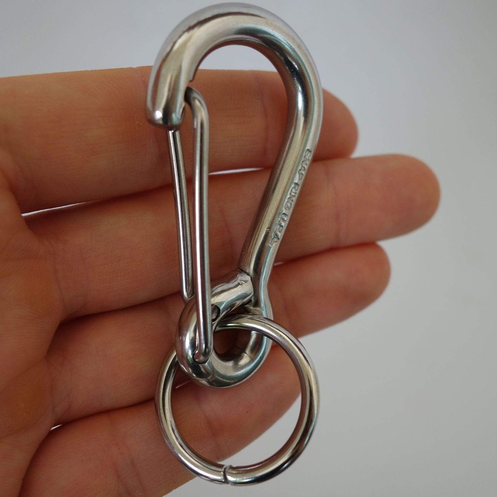 Strong Metal Carabiner Keychain Key Ring Chain Dog Collar Lead Belt Snap Clip Strong Metal Carabiner Keychain Key Ring Chain Dog Collar Lead Belt Snap Clip