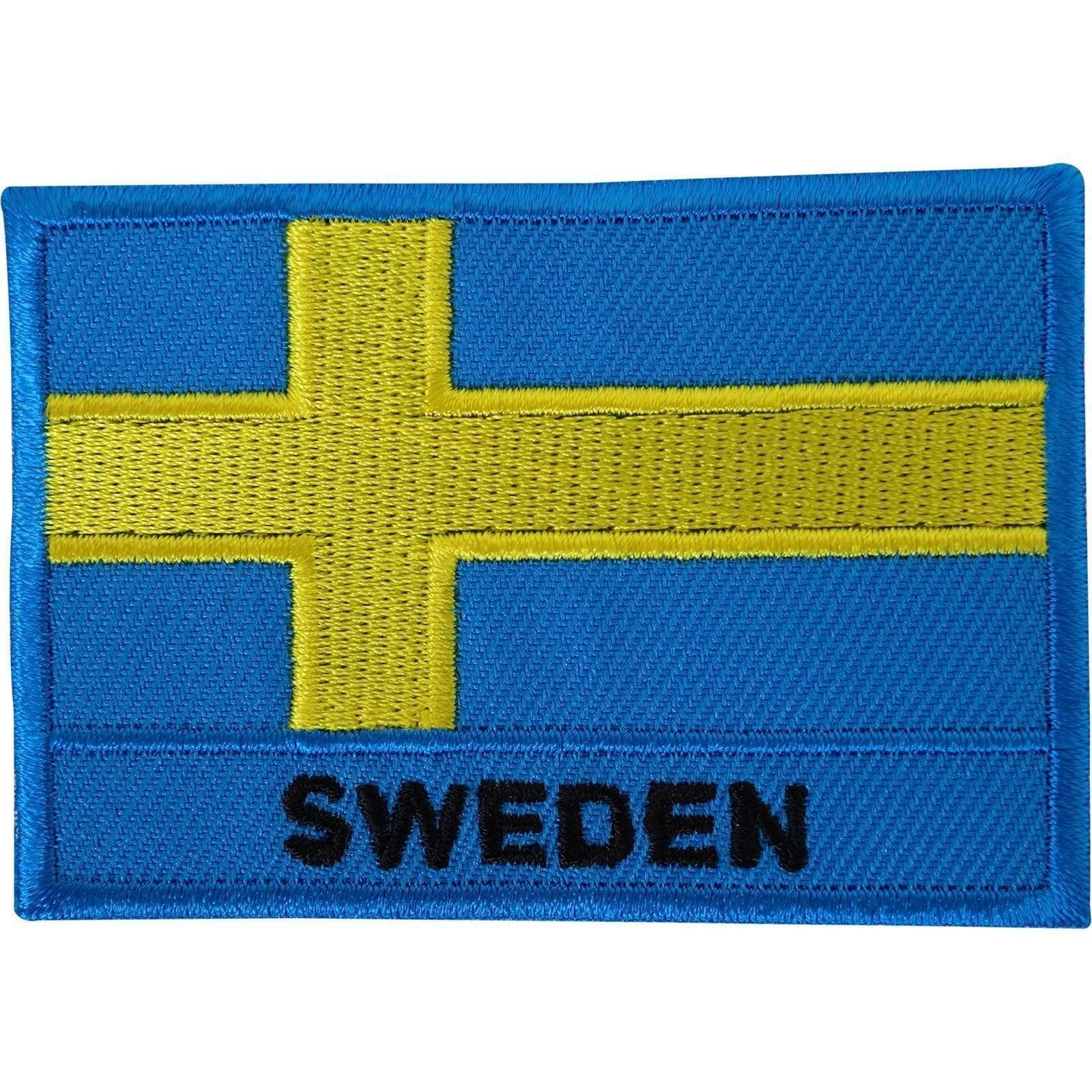 Sweden Flag Embroidered Iron Sew On Patch Swedish Shirt Jacket Embroidery Badge