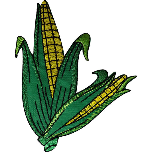 Sweet Corn on the Cob Patch Embroidered Iron Sew On Sweetcorn Vegetable Badge