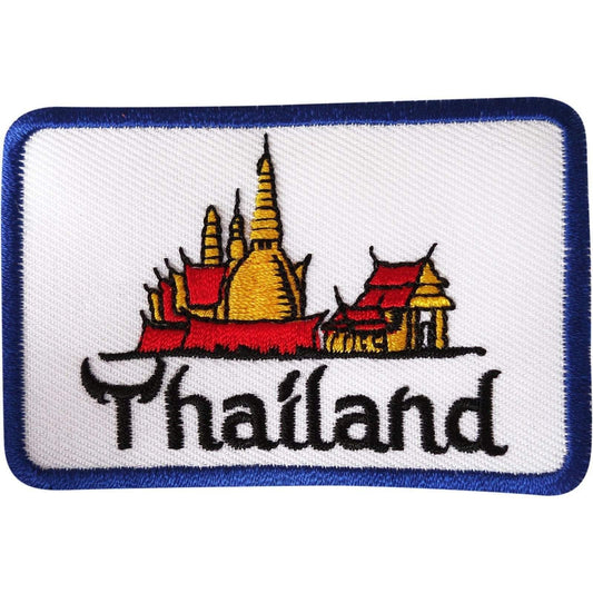 Thailand Patch Iron Sew On Clothes Embroidered Badge Bangkok Embroidery Applique
