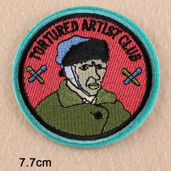 Tortured Artist Club Iron On Patch Sew On Patch Embroidered Badge Embroidery Applique Motif