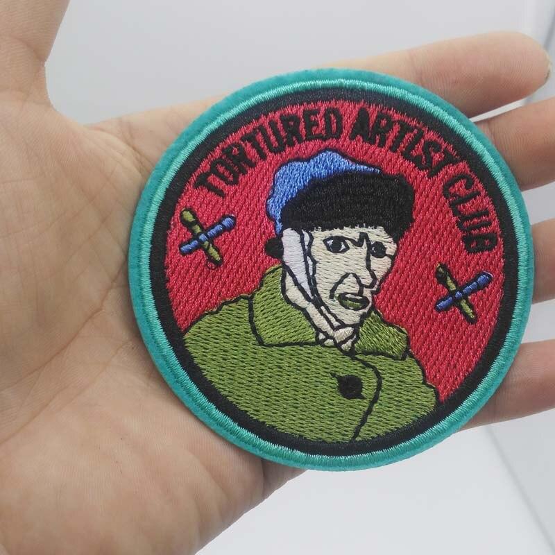 Tortured Artist Club Iron On Patch Sew On Patch Embroidered Badge Embroidery Applique Motif