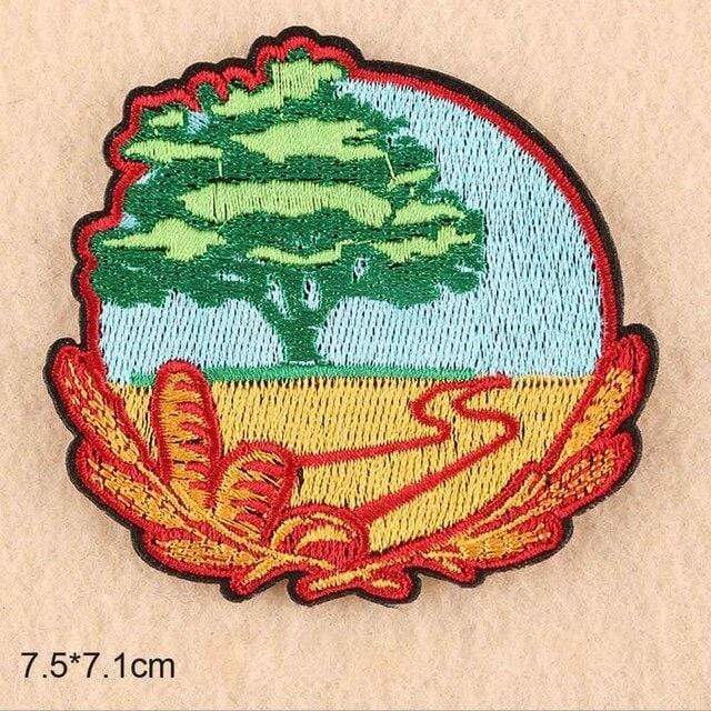 Tree Nature Patch Iron On Sew On Embroidered Badge Embroidery Applique