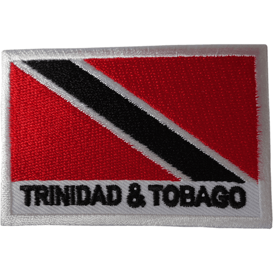 Trinidad and Tobago Flag Patch Iron Sew On Clothes Caribbean Embroidered Badge