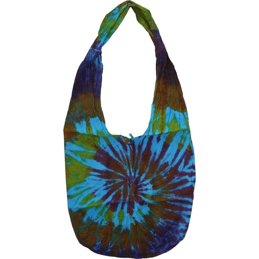 Turquoise Blue Green Purple Tie Dye One Strap Despatch Messenger Bag Handbag