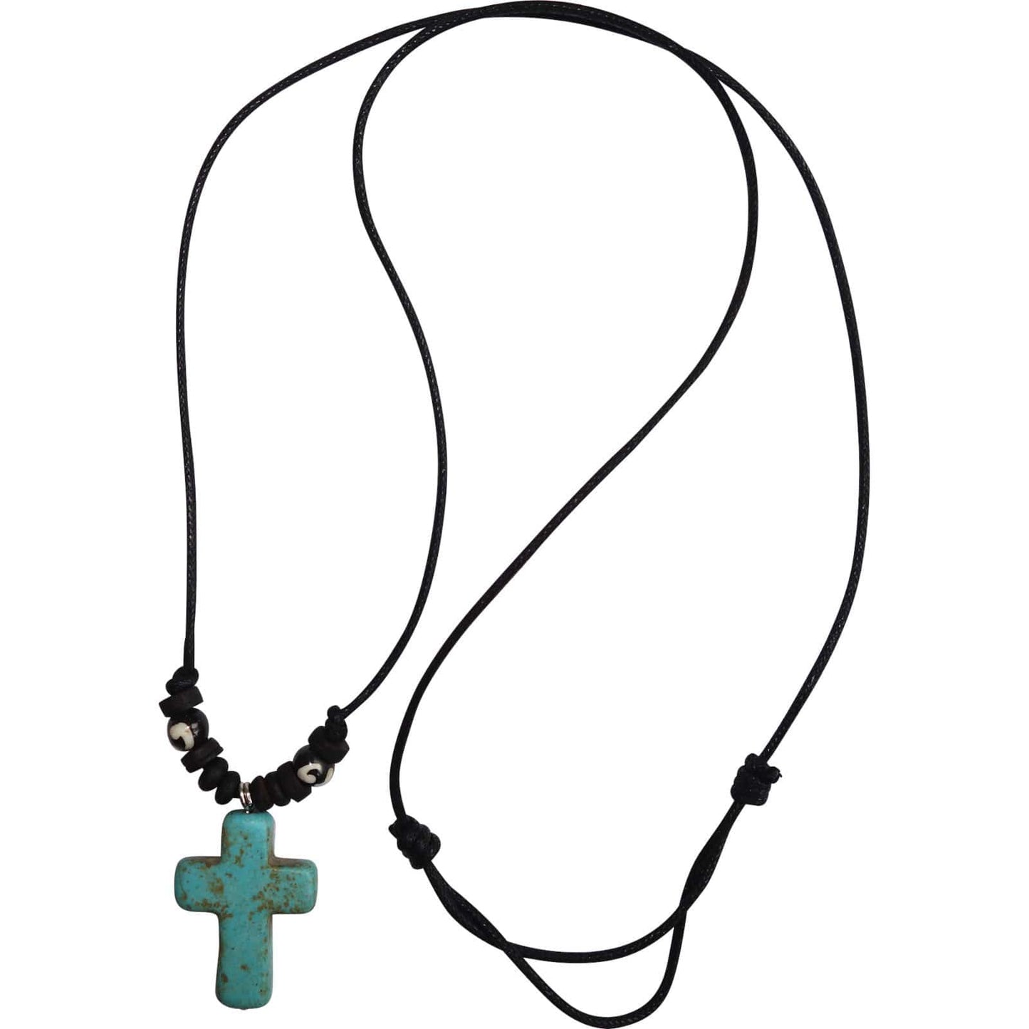 Turquoise Jesus Cross Pendant Chain Necklace Mens Womens Boys Girls Jewellery