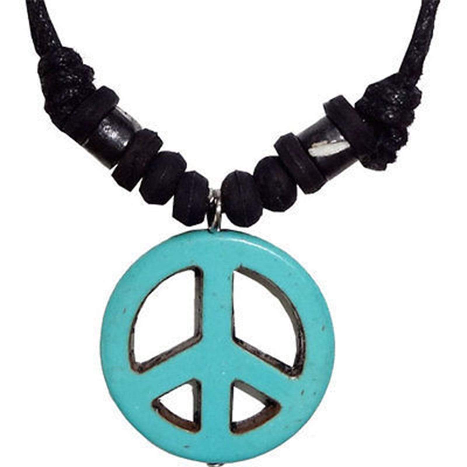 Hippie Peace Sign Pendant Necklace Jewelry, Silver, 24-in, Wearable Costume  Accessory for Halloween | Party City