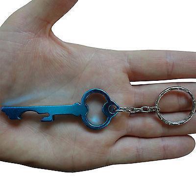 Turquoise Skeleton Key Ring Chain Fob Bar Bottle Opener Keyring Keychain Fun Toy