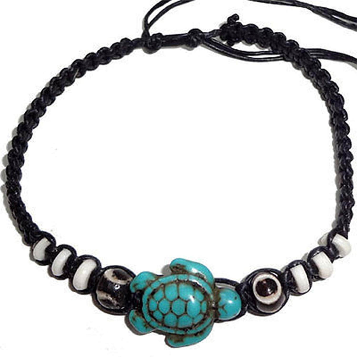 Turquoise Turtle Wristband Charm Bracelet Tortoise Bangle Mens Womens Girls Boys