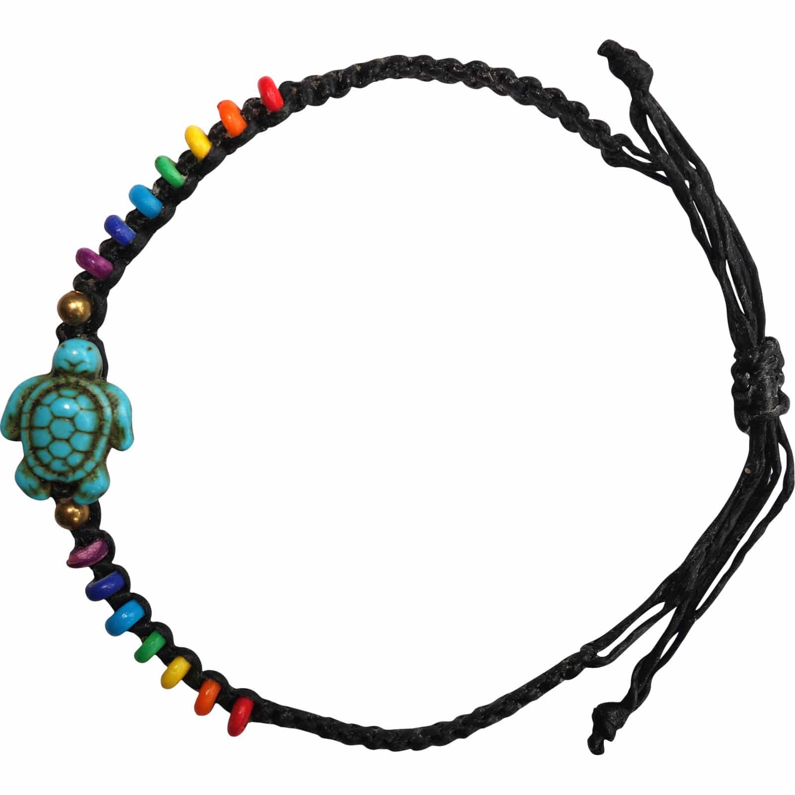 Turtle Bracelet Rainbow Wristband Bangle Mens Womens Ladies Boys Girls Jewelry