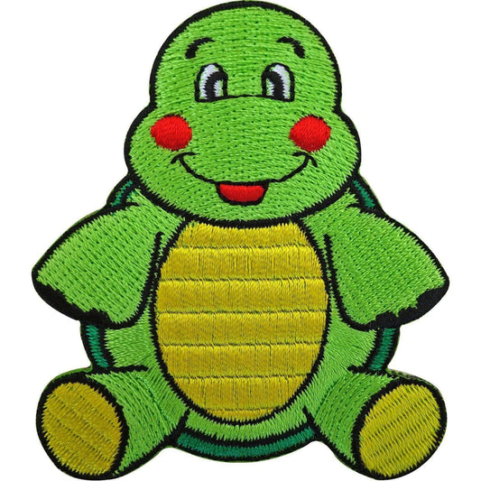 Turtle Patch Embroidered Tortoise Iron On Badge / Sew On Embroidery Applique