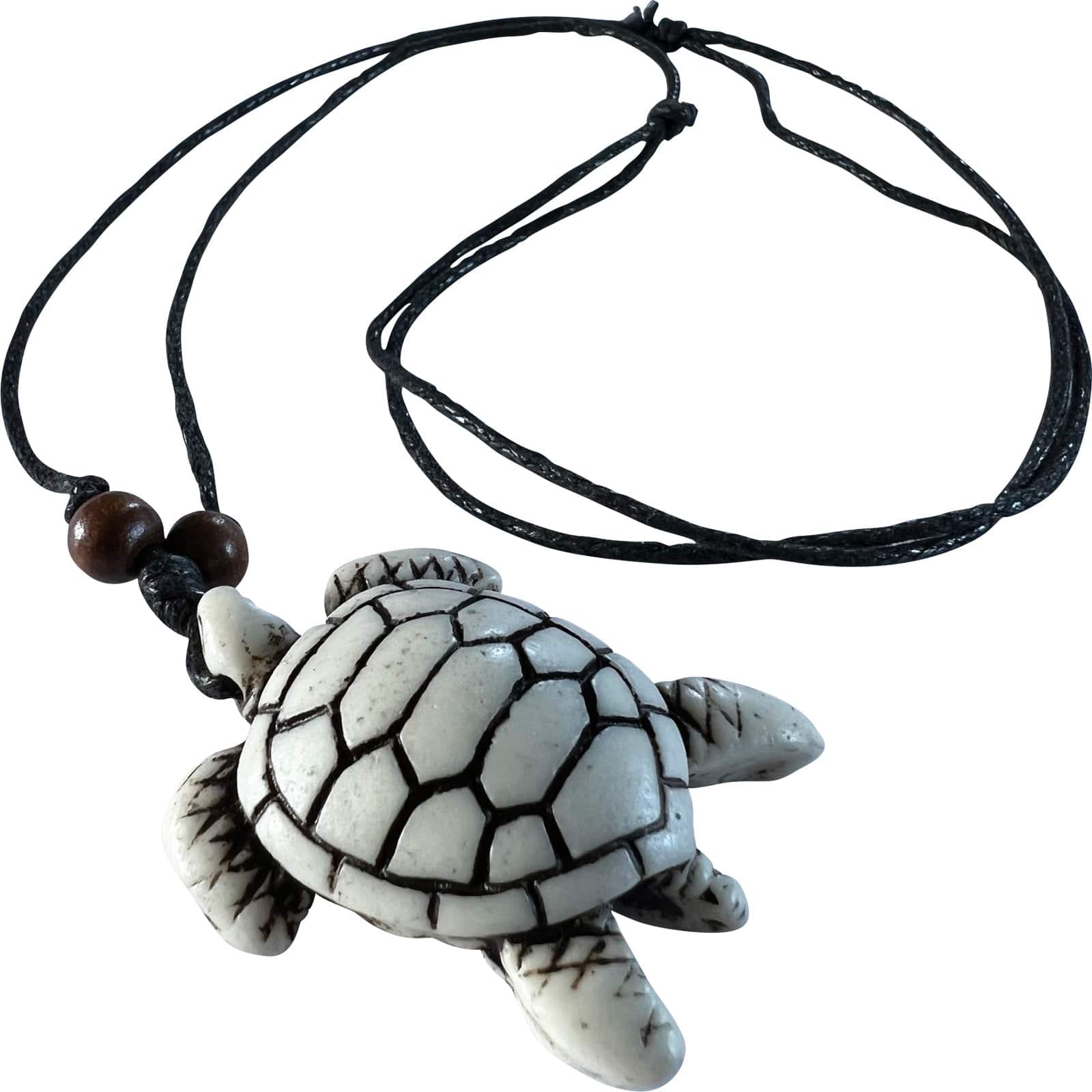Turtle Pendant Black Cord Chain Necklace Womens Mens Girls Boys Surfer Jewellery