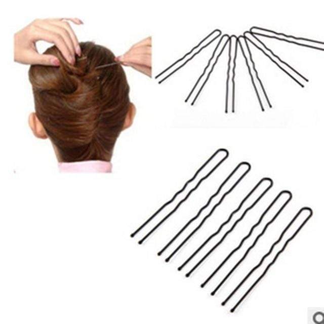 U Shaped Bobby Pins Kirby Grips Black Hair Clips Clasps Slides