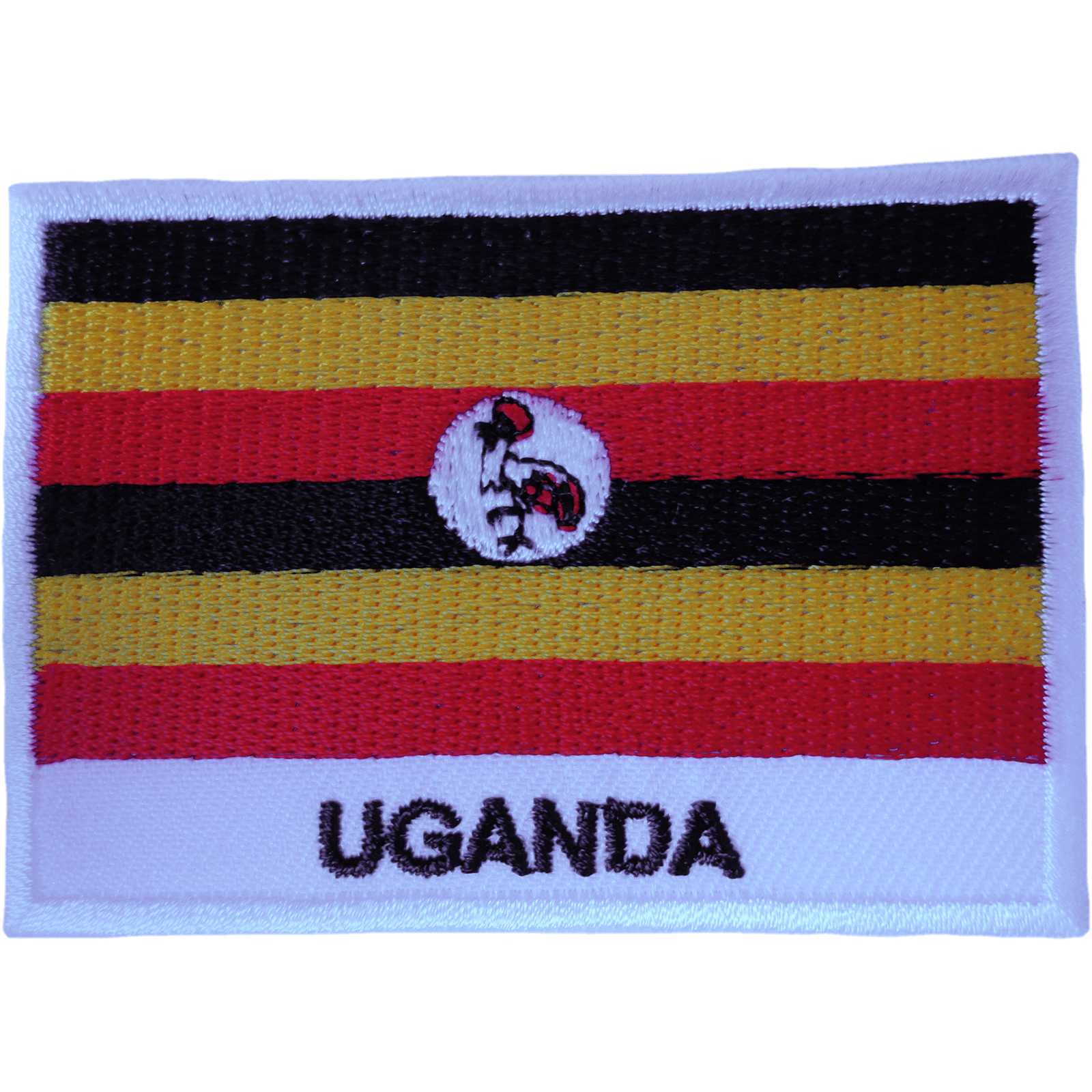Uganda Flag Patch Iron Sew On Clothes Jacket Jeans Bag Africa Embroidered Badge