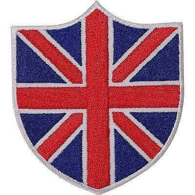 UK Flag Embroidered Iron Sew On Shield Patch Union Jack British Embroidery Badge