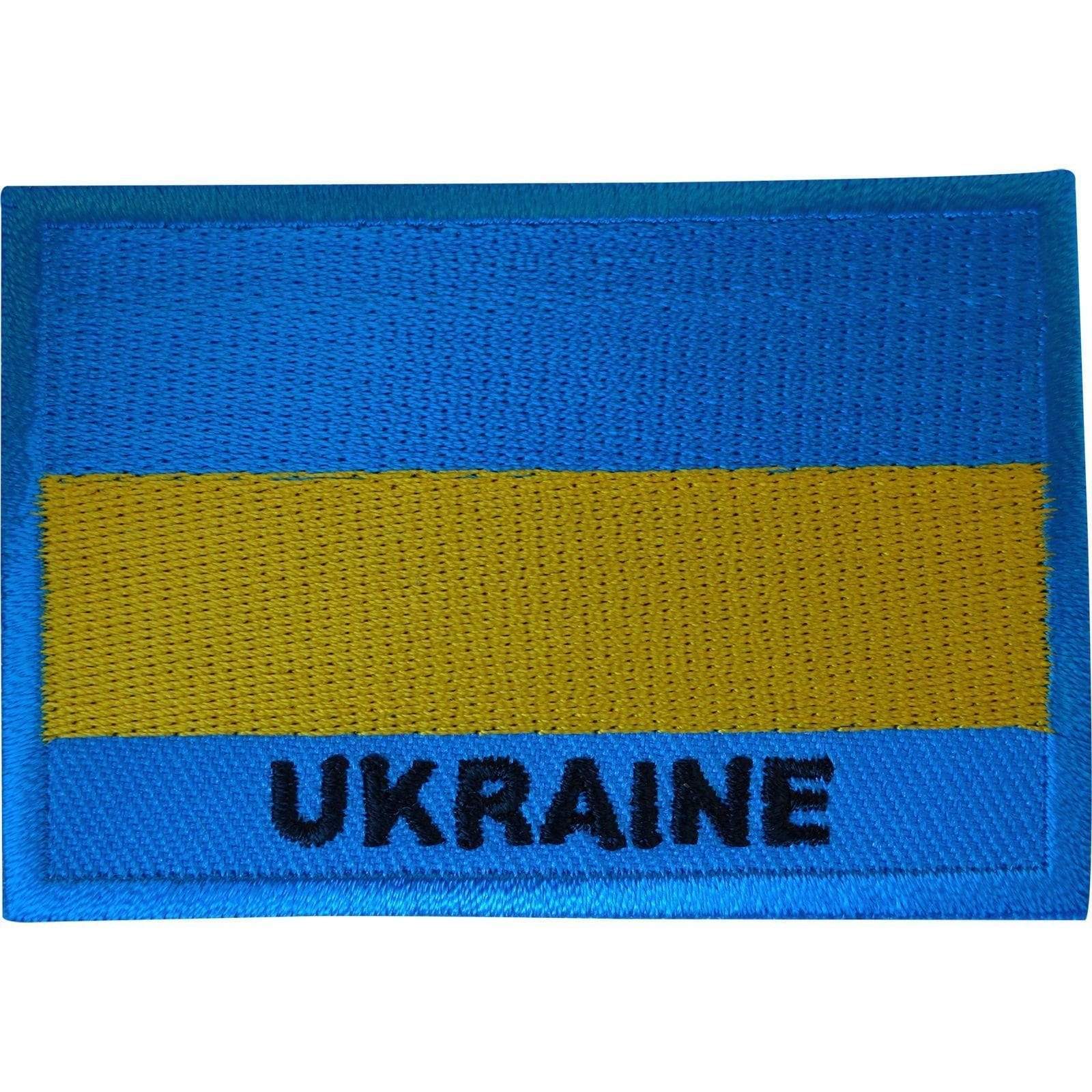 Ukraine Flag Patch Ukrainian Iron On Sew On Clothes Bag Crafts Embroidered Badge
