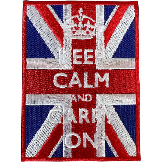 Union Jack UK Flag Patch Iron Sew On Clothes British Crown War Embroidered Badge