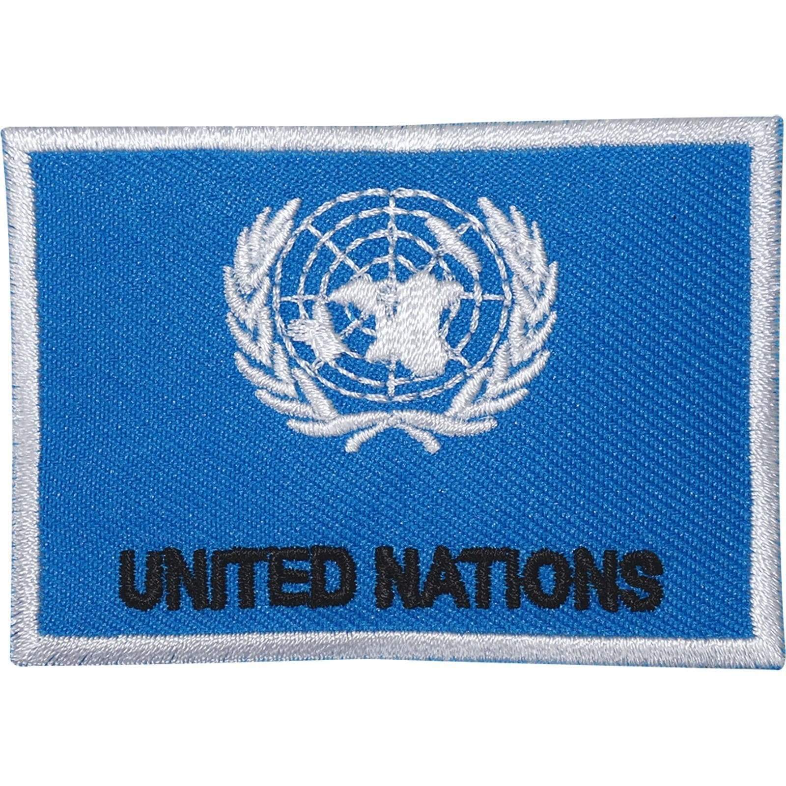 United Nations Flag Embroidered Iron Sew On Patch Army Military Embroidery Badge