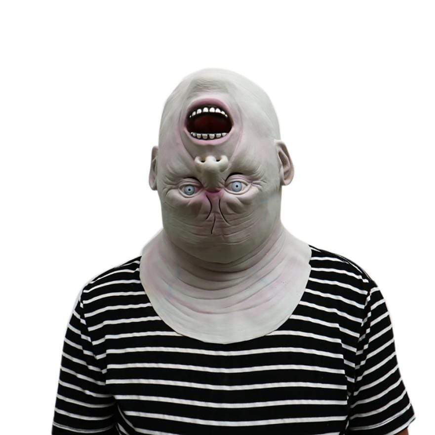 Upside Down Head Scary Halloween Mask Cosplay Realistic Professional Adult Latex Mask