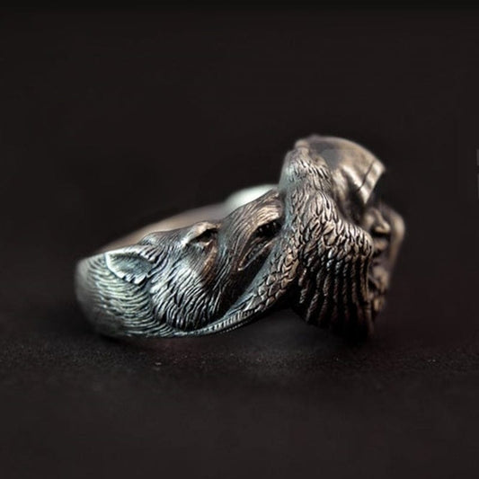 Viking Wolf Ring Made From Stainless Steel