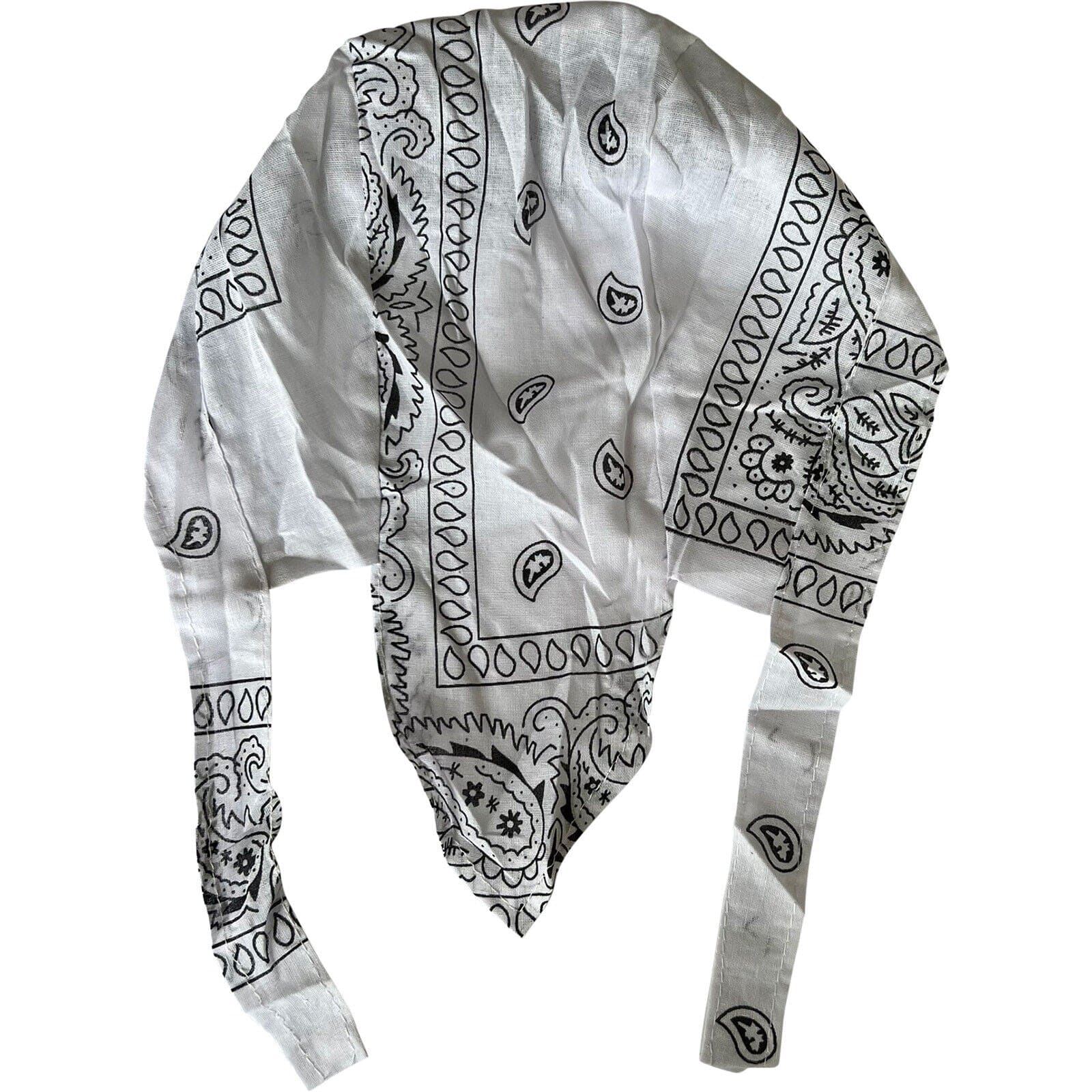 White Bandana Zandana Hairband Headband Headscarf Durag Hair Head Band