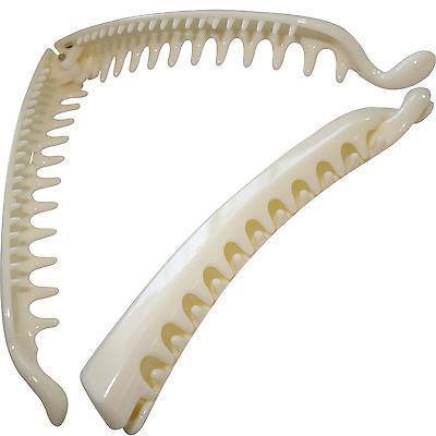 White Hair Claw Banana Clip Comb Clamp Grip Grasp Clasp Girls Womens Accessories White Hair Claw Banana Clip Comb Clamp Grip Grasp Clasp Girls Womens Accessories