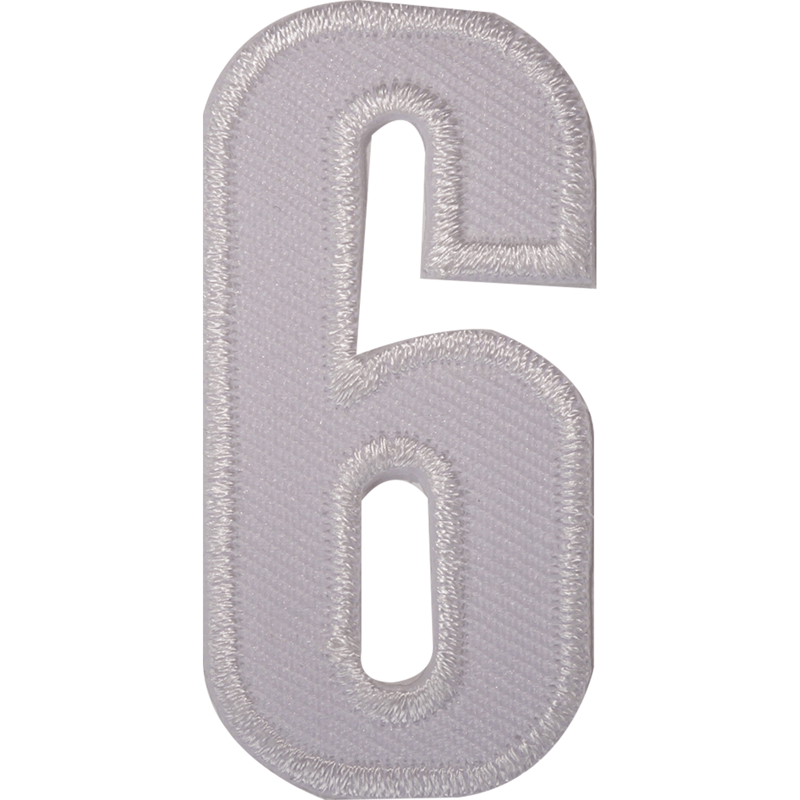 Number 6 ( Number Six ) White Letter Number Iron Sew On Patches Badges Name Letters Numbers Badge Patch