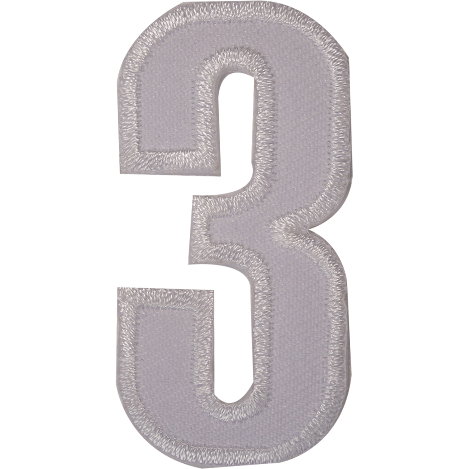 Number 3 ( Number Three ) White Letter Number Iron Sew On Patches Badges Name Letters Numbers Badge Patch