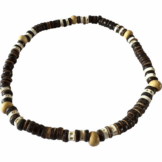 Wooden Necklace Chain Mens Womens Kids Beach Surfer Jewelry Handmade Jewellery