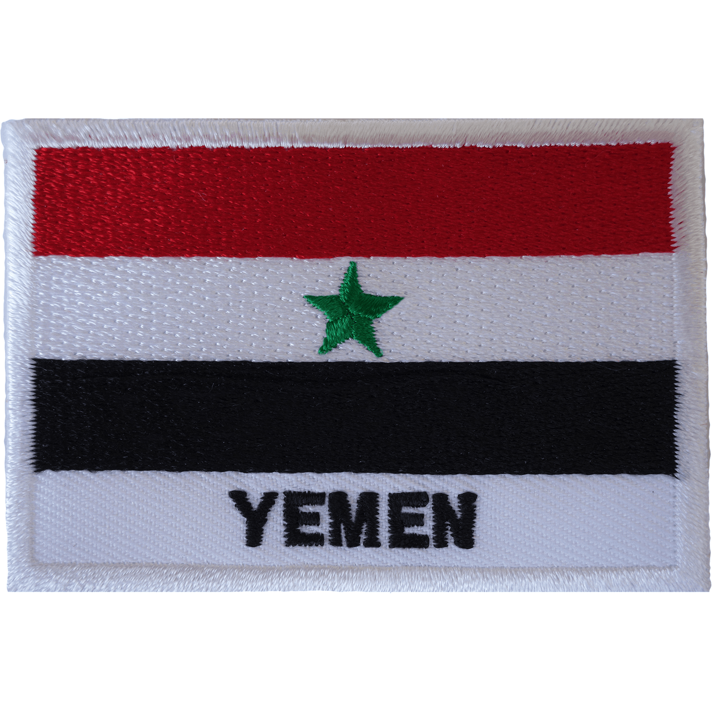 Yemen Flag Iron On Patch Sew On Arabic Arab Middle East Yemeni Embroidered Badge