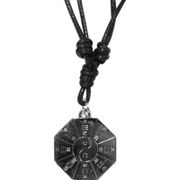 Yin and Yang Bagua Octagon Pendant Chain Necklace Mens Womens Ladies Jewellery