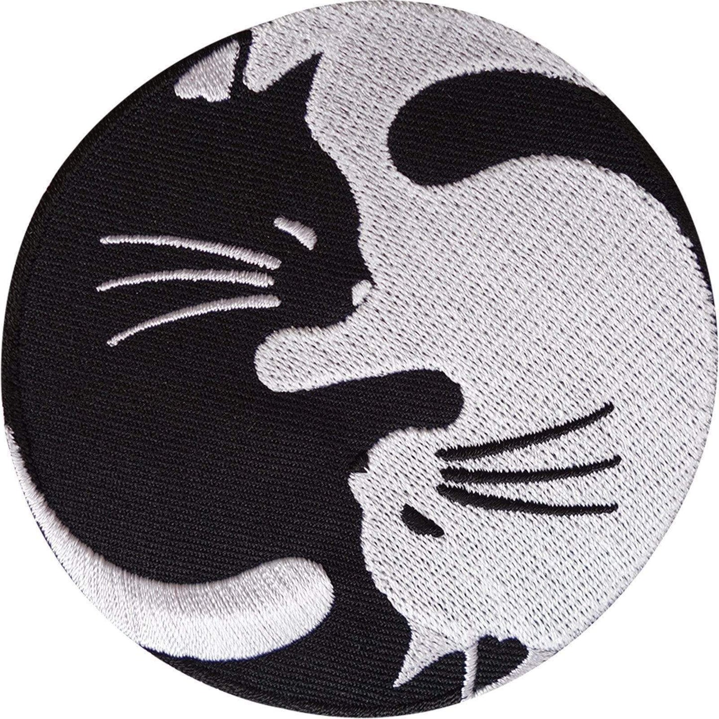 Yin and Yang Cat Patch Embroidered Badge Embroidery Applique Iron Sew On Clothes