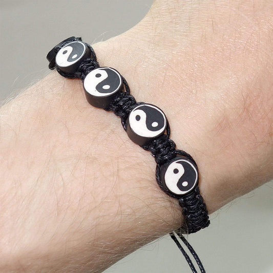 Yin Yang Friendship Charm Bracelet Wristband Feng Shui Yoga Fashion Jewellery